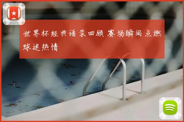 世界杯经典语录回顾 赛场瞬间点燃球迷热情